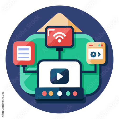 remote working editable icon vector