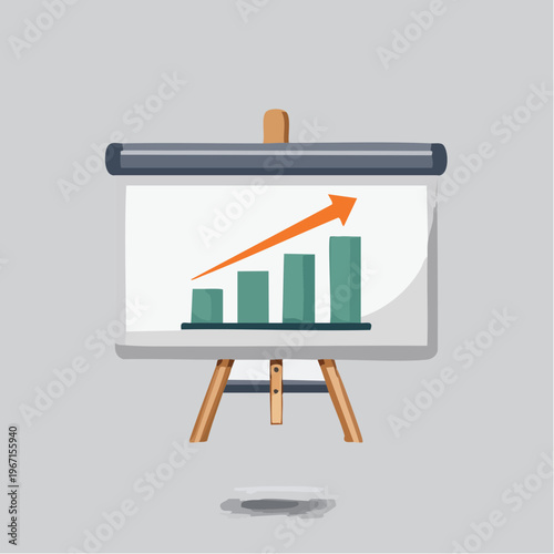 Business-Chart-Icon mit Pfeil nach oben – Wachstum, Erfolg und Finanzwachstum