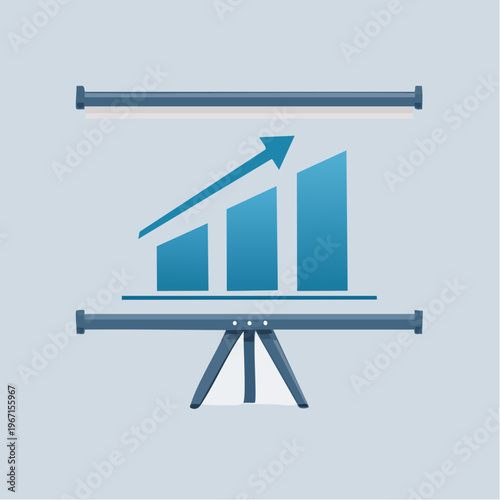 Business-Chart-Icon mit Pfeil nach oben – Wachstum, Erfolg und Finanzwachstum