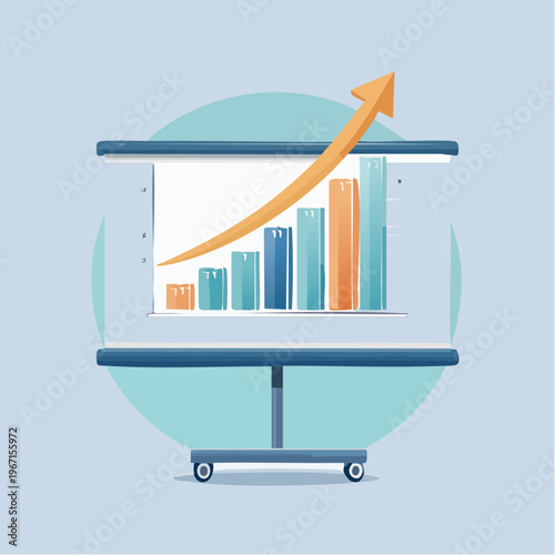 Business-Chart-Icon mit Pfeil nach oben – Wachstum, Erfolg und Finanzwachstum