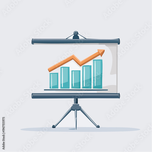 Business-Chart-Icon mit Pfeil nach oben – Wachstum, Erfolg und Finanzwachstum