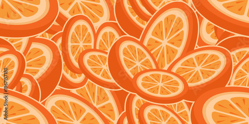 orange seamless pattern background vector illustration. orange icon vector illustration design. suitable for food themed design