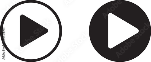 Play Button Icons Black and White play icon media player