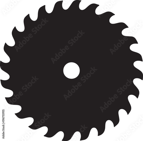 Black Circular Saw Blade illustration