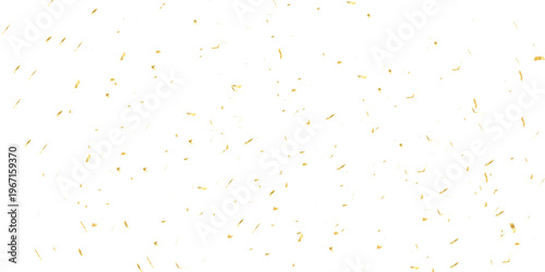 golden confetti pieces falling on a bright white background. scattered array of small light yellow objects creating a subtle pattern. It evokes a sense of delicate randomness.