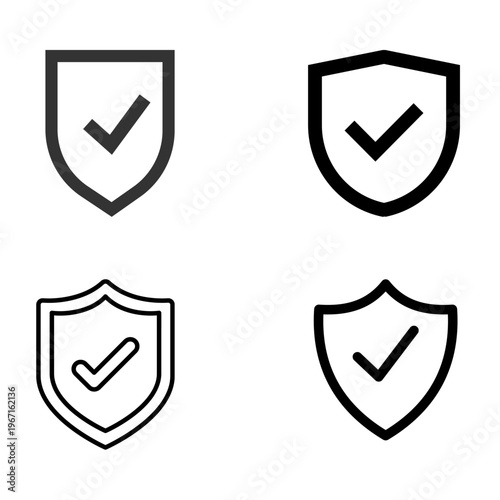 Safety Shield and Check Mark Silhouette Collection Isolated on White Background Free Download Safety Shield and Check Mark Silhouette Collection Isolated on White Background - GFXLoad