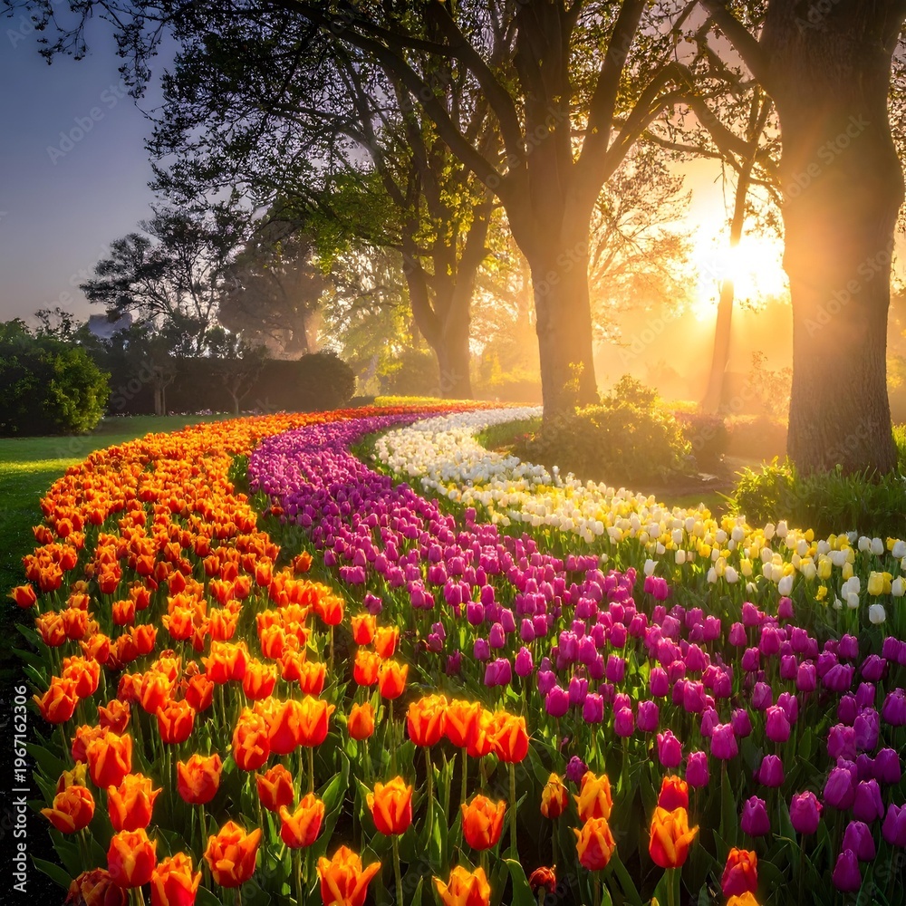 Obraz premium field of tulips