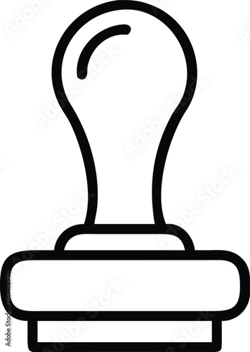 A simple black line drawing of a pacifier