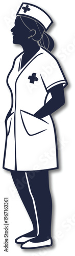 Group of medical professionals doctor nurse team in silhouette standing together