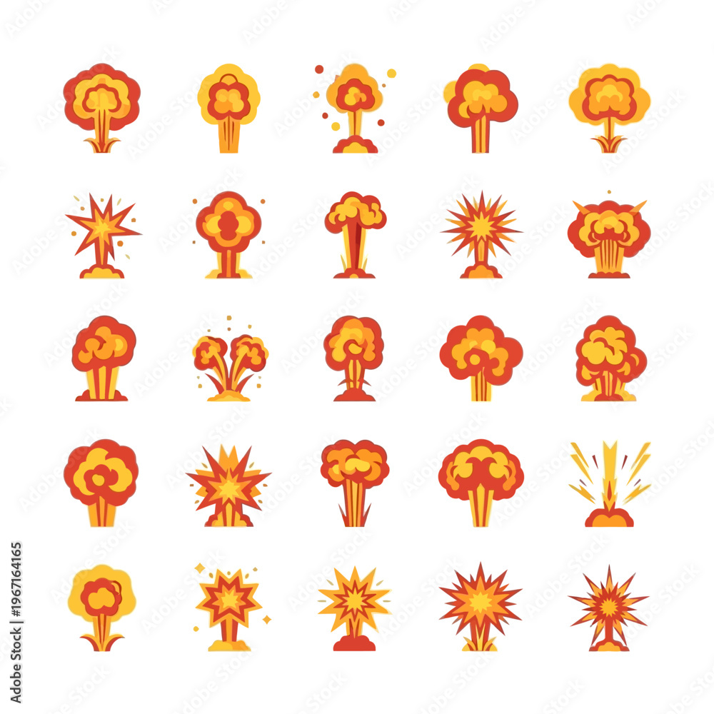 Obraz premium Explosion Icons Set