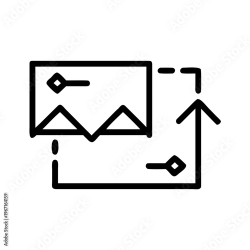 Scalable icon illustrating growth and expansion concept