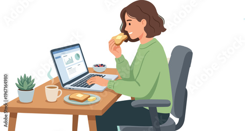 Smiling man eating healthy cereal breakfast at table