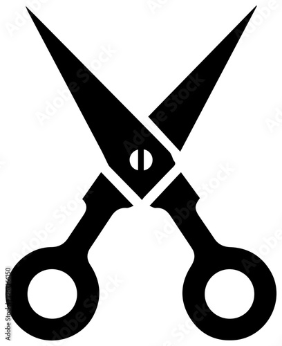 A pair of black scissors
