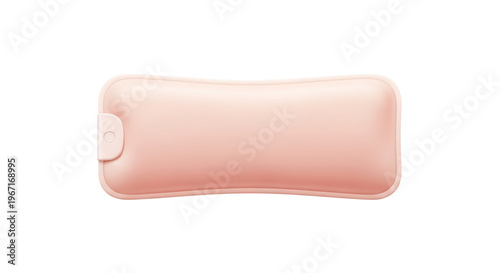 A pink eye mask for relaxation and sleep on a white background