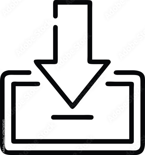 Icon of a file download