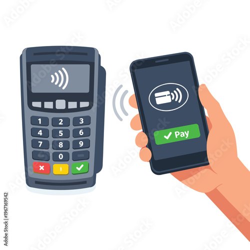 Mobile Payment With Pos Machine With Smartphone