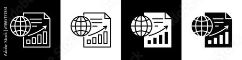 Climate Reporting Icon In Black And White Filled Style.