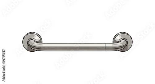 A sleek, modern grab bar for bathroom safety and accessibility