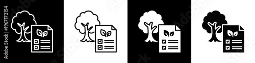 Conservation Projects Icon In Black And White Filled Style.