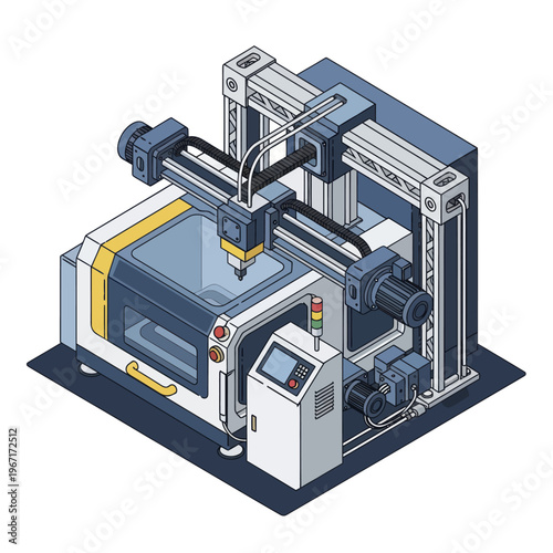 Advanced CNC Machine for Precision Manufacturing and Industrial Automation.
