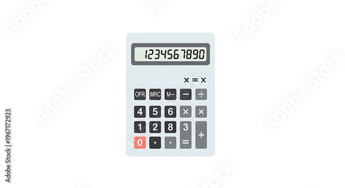 A modern calculator with a sleek design and a prominent display screen for mathematical calculations