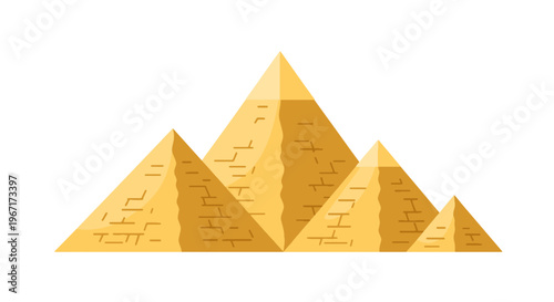 Ancient Egyptian Pyramids on Passover Day Stylized Illustration