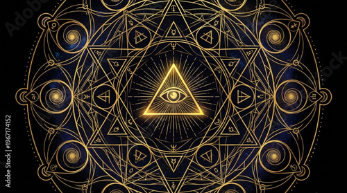 Mystical Eye of Providence Vector Illustration for Spiritual and Esoteric Design