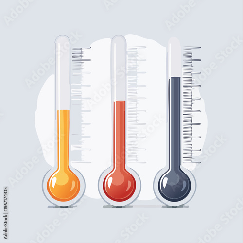 Thermometer-Icon-Set – Temperaturanzeige und Level-Indikator Symbole