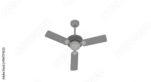 A modern ceiling fan with four blades in a sleek design