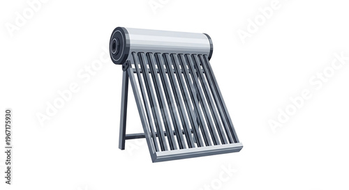 A solar water heater with a sleek and modern design for efficient energy use