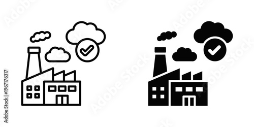 Air Quality icon set with style outline and solid. vector simple elements for design and presentation.