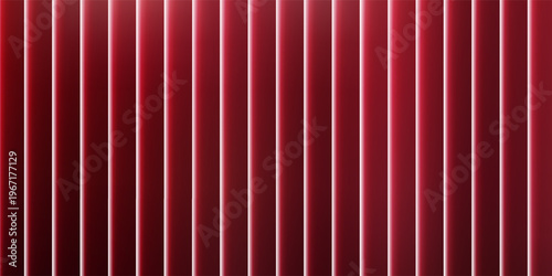 Pink abstract red gradient on a black background with glossy glass stripes and soft waves, creating a distorted simple