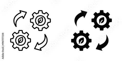 Transition Plan icon set with style outline and solid. vector simple elements for design and presentation.