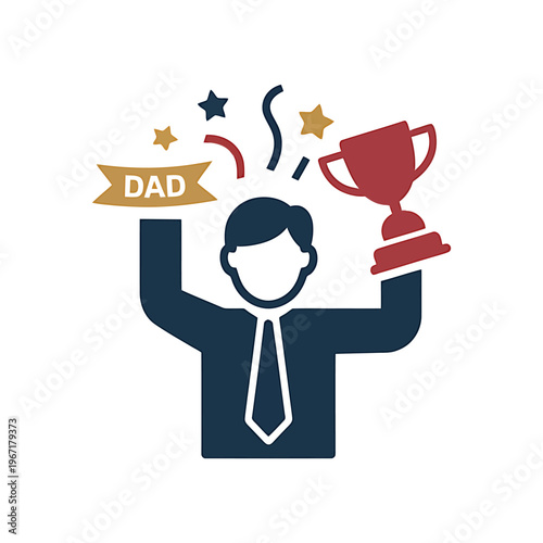 Dad gift vector icon graphic isolated sketch illustration on white background.