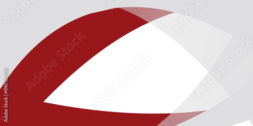 Abstract red and white curve background. Vector creative design.