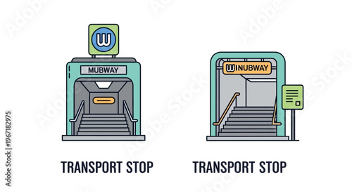 Subway Station Entrance Architecture Design.