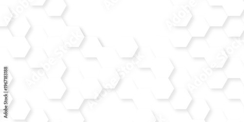 Abstract background with hexagon, modern abstract polygonal pattern. Futuristic abstract honeycomb technology white background. Luxury white hexagon pattern.