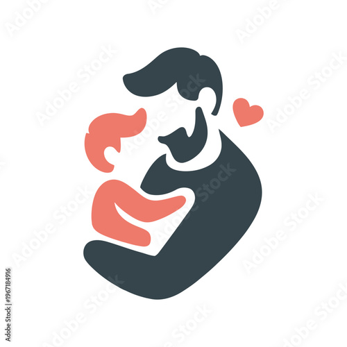 Dad love vector icon graphic isolated sketch illustration on white background.
