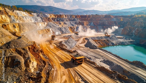 Open pit mining operation