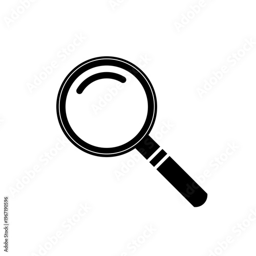 Magnifying Glass Icon - Minimalist Search and Discovery Vector Illustration