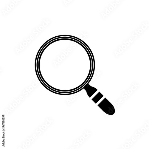 Minimalist Magnifying Glass Icon – Search, Discovery, and Analysis Concept Vector