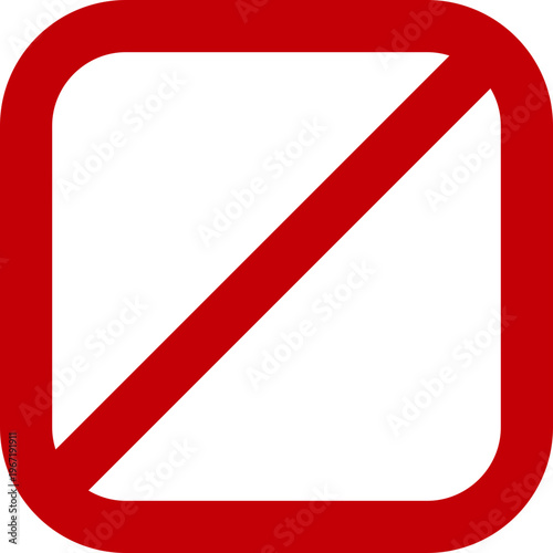 Prohibition Warning Symbol In Modern Flat Style