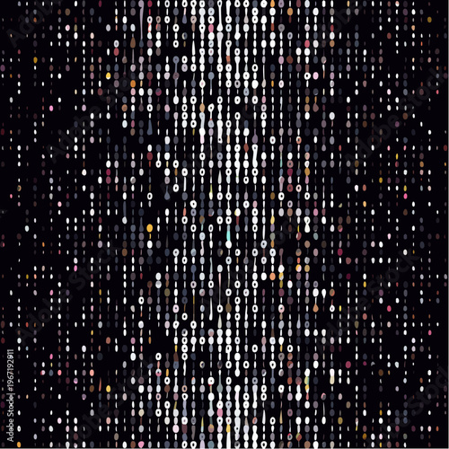 Neon ACGT Nucleotide Sequence and Transparent Double Helix Pattern