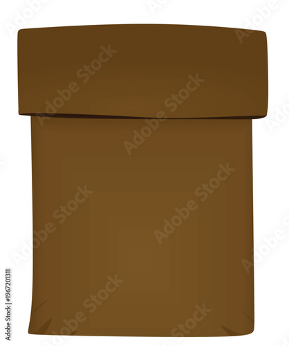 Brown paper bag. vector illustration