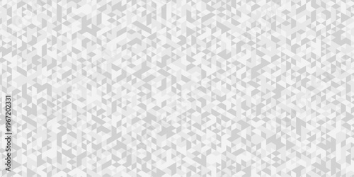 Vector white and gray overlapping polygon square texture. Seamless geometric pattern triangle shapes low polygon backdrop background. Abstract line poly background.