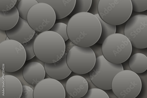 Abstract background with gray circle. White and grey abstract modern transparency circle presentation background. Vector circles template vector design. Object web design. Round shape. Minimal poster.