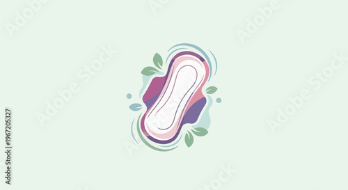 Abstract pastel pad with leaf accents and flowing abstract shapes