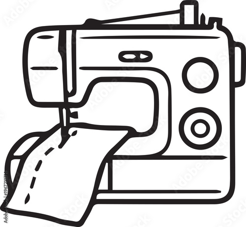 sewing machine vector illustration