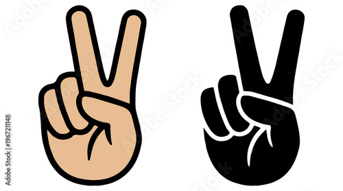 Set of contours of human hands, signs and gestures isolated vector illustrations on a white background