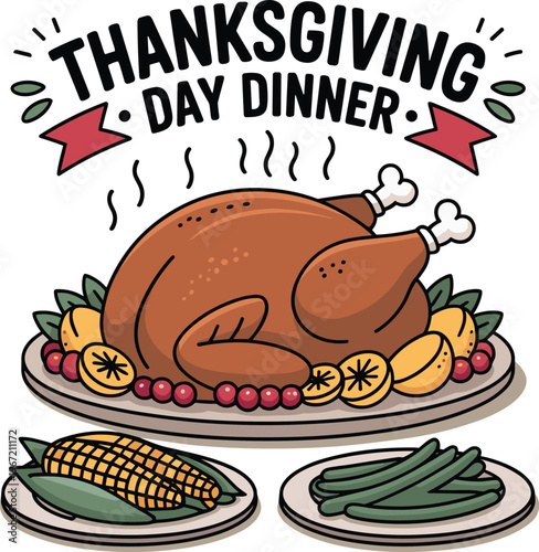 lassic Thanksgiving Turkey Dinner Design